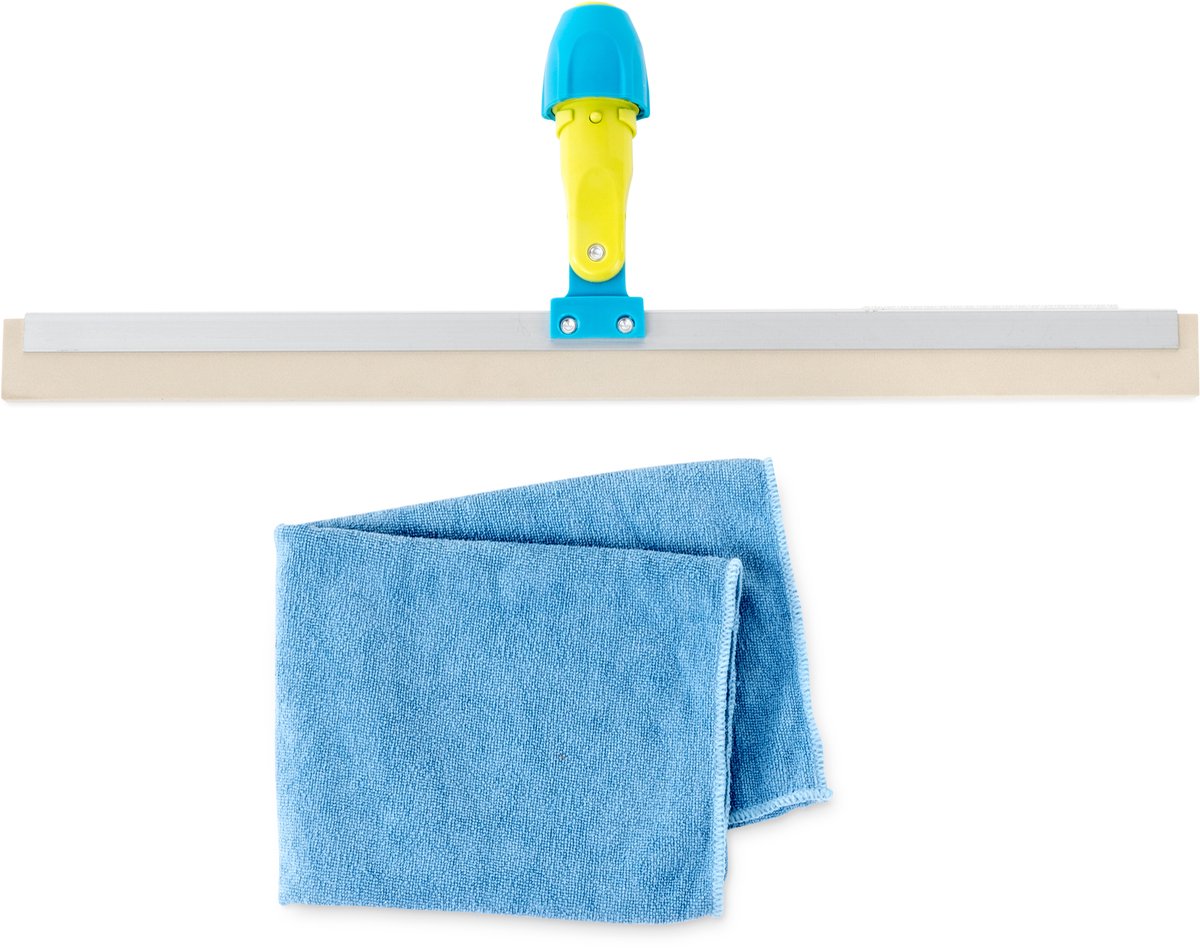 Moerman High-end Flexi Vloertrekker - 50cm - Draaidop - Witte Soft Rubber & Doekje