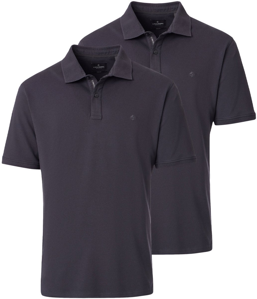 CASAMODA Heren poloshirt 2 pack Basic