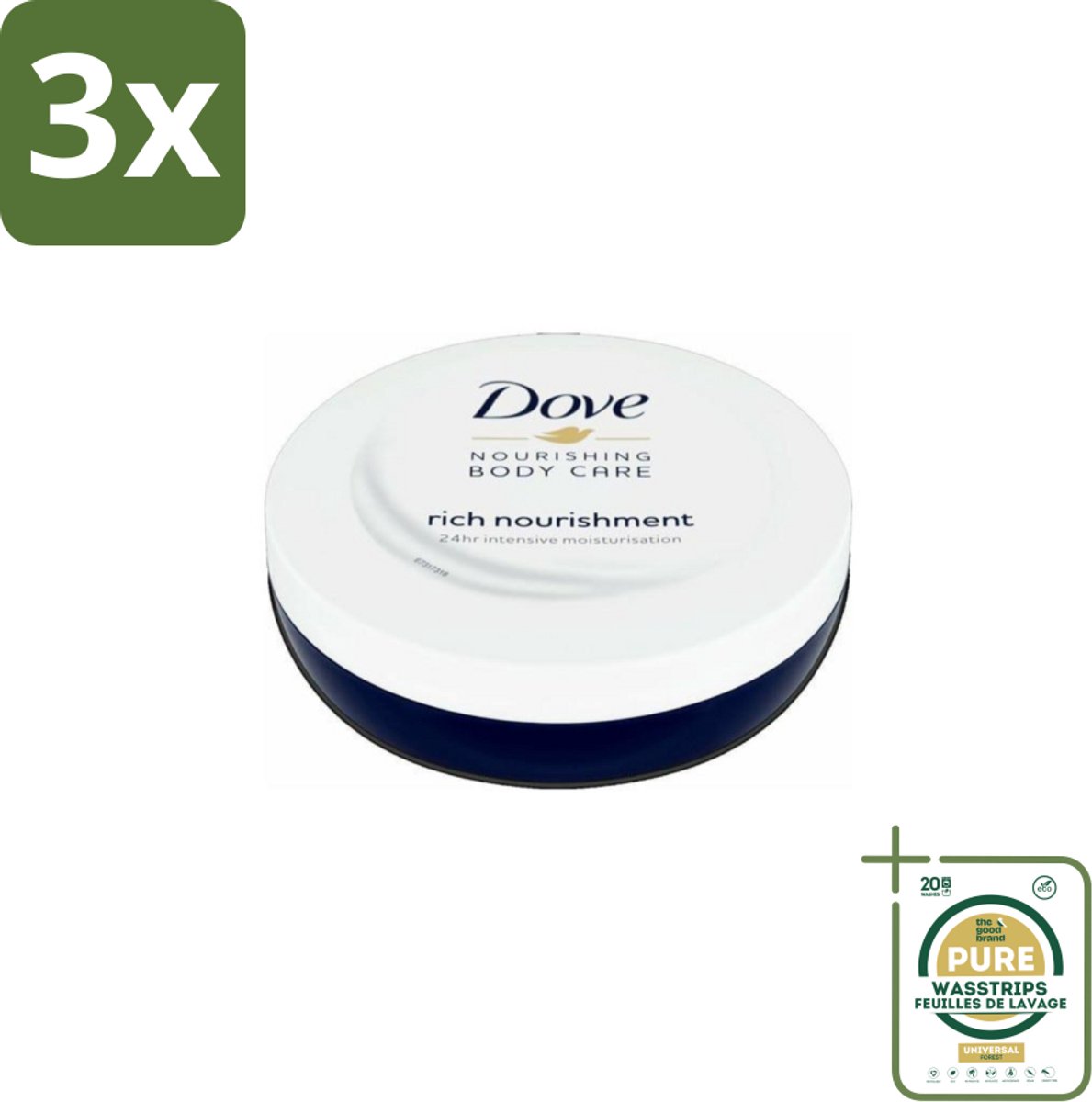 3 x Dove – Bodycrème – Voedende Crème – 150 ml - Grootverpakking - Voedende Crème - Hydraterende Crème - Huid Verzorging - Huidbescherming - Huidbarrière