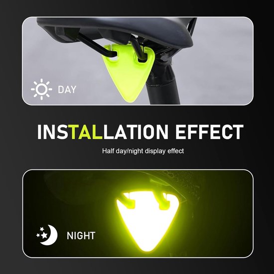 Cuhostki 1 Set - Fluor Geel Reflecterende Stickers - Tweezijdig ...