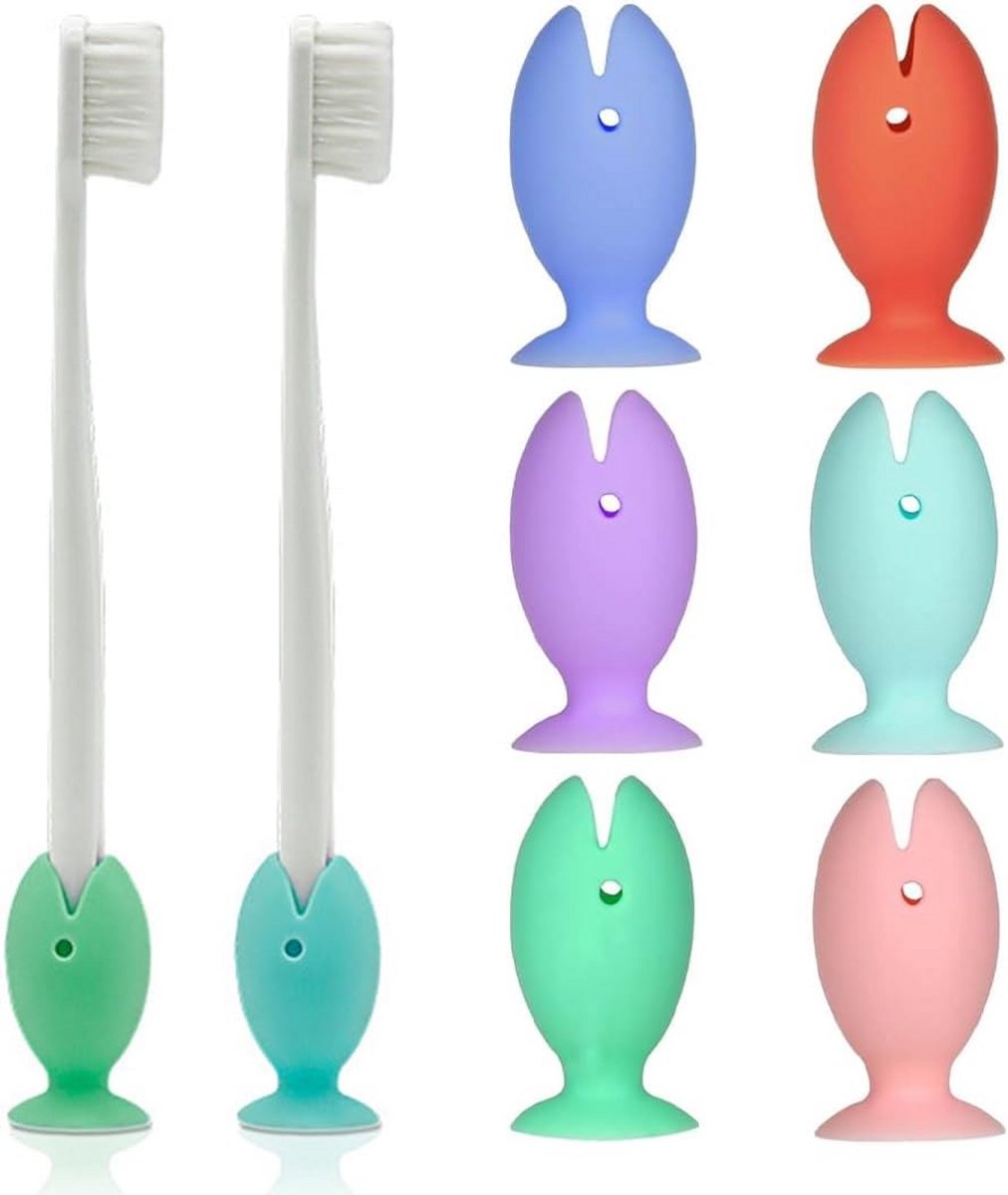 6 Stuks Universele Tandenborstelhoezen Set in Verschillende Kleuren