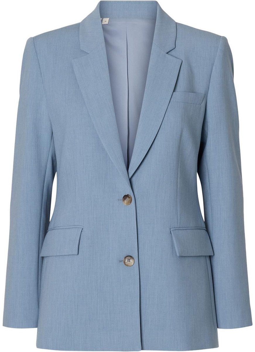 SLF Rita LS Classic Blazer Dusty Melange Blauw