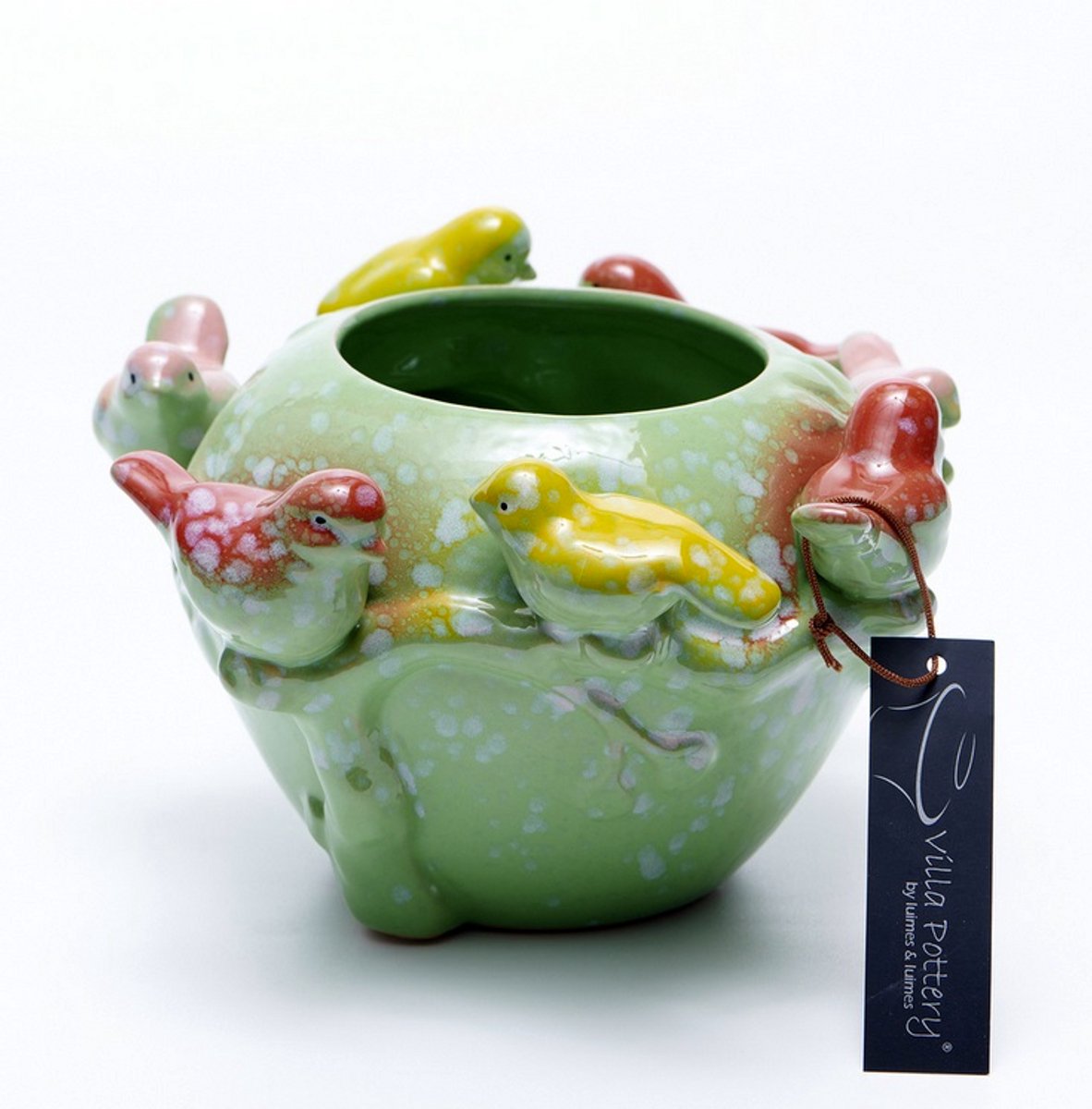 Villa Pottery Vaas - Villa Pottery - Decoratie - Woondecoratie - porselein - waterdicht - Chico 1_2 Green Groen