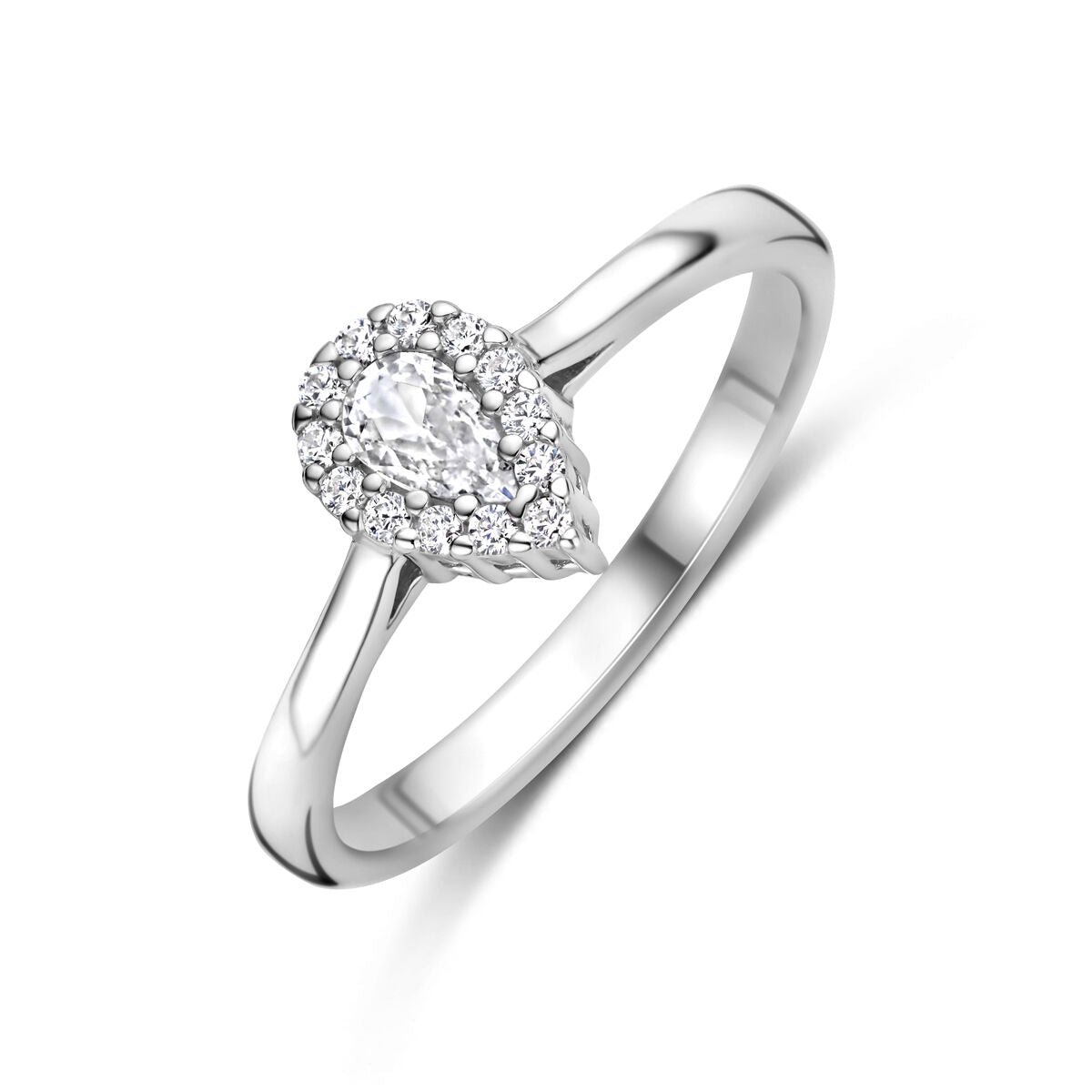 Zilveren Gerhodineerde Ring met Zirkonia 1342028 – 925 Zilver