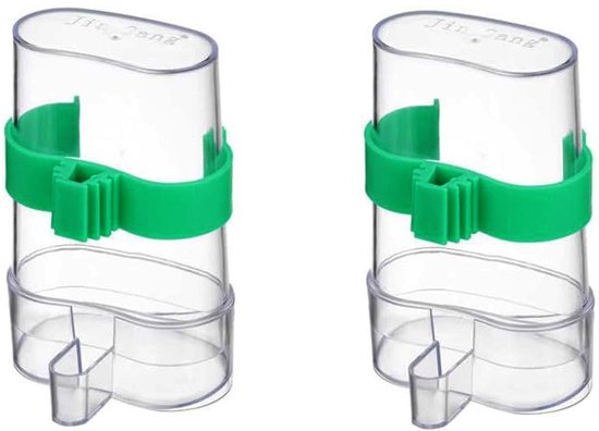 Automatische waterdispenser - waterbak voor vogelkooien - voederbak voor vogels - drinkfles voor papegaaien - geschikt voor papegaaien, golfclubs en dwergpapegaaien - 7,5 x 13,5 cm