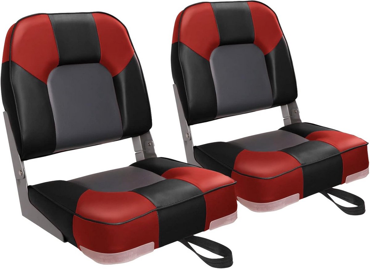 Opvouwbare lage rug bootstoelen voor 2 personen (set)