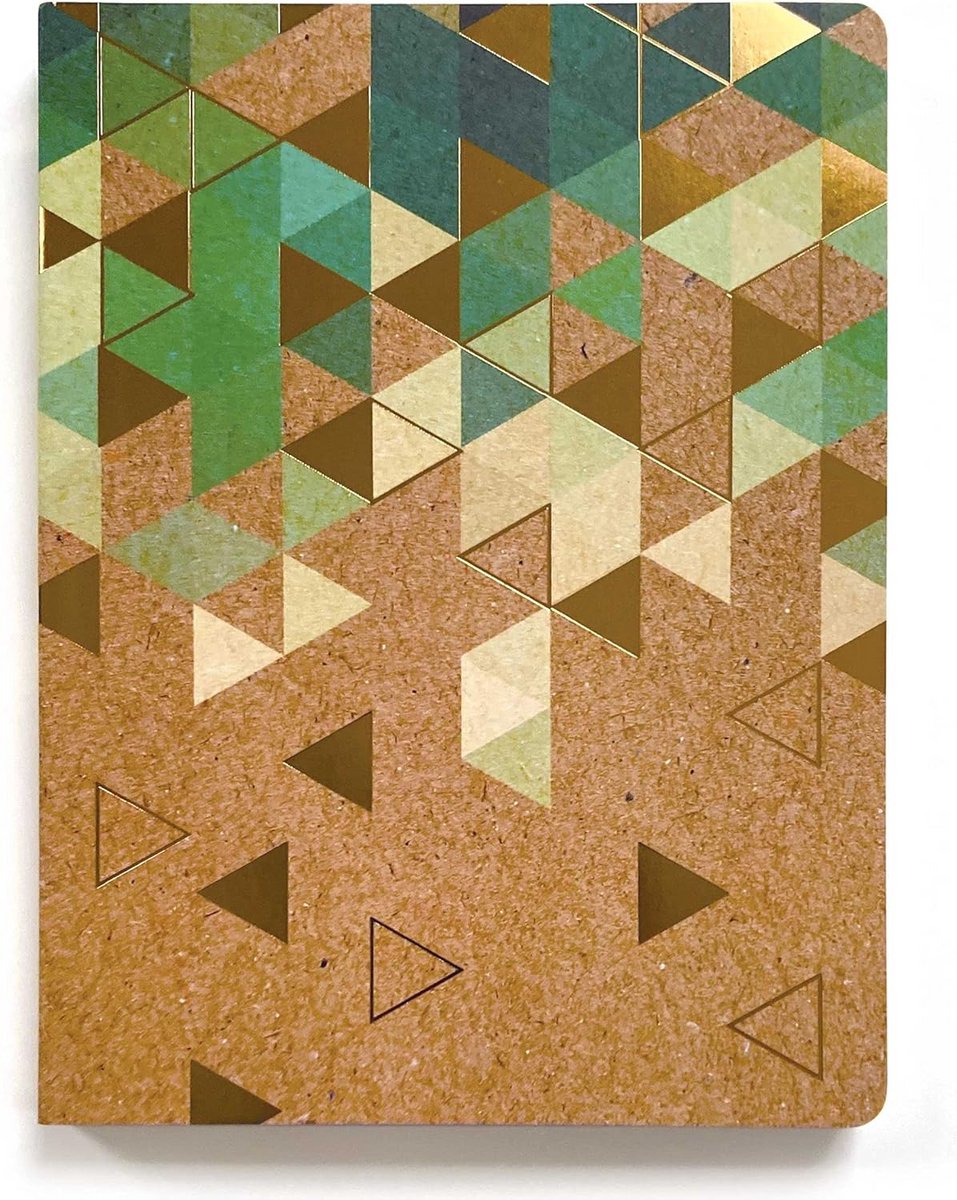 Luxe Softcover Notitieboek A5 Draftgroen - 14.5x20 cm