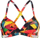 TC WoW - Ten Cate - African Paint Bikini Top - maat 36B - Geel Groen Meerkleurig Oranje
