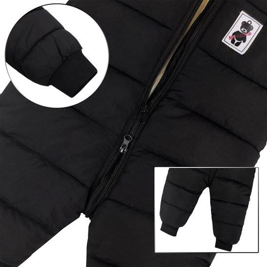 Warme Baby Winter Jumpsuit met Capuchon voor Jongens en Meisjes - Fleece Sneeuwpak 0-18 Maanden — afbeelding 2