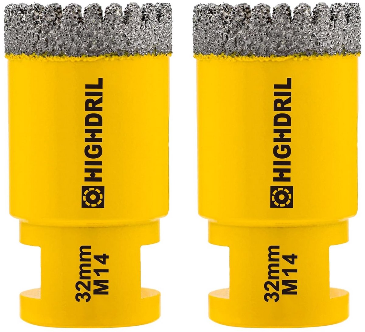 2 Stuks Diamantboorset 32mm M14 voor Tegels Keramiek Steen en Metselwerk