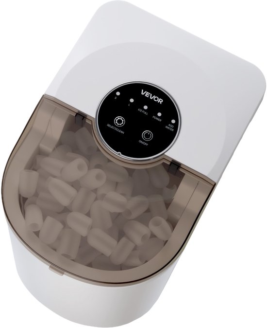 VEVOR Tafelmodel Ijsblokjesmachine, 7 Ijsblokjes in 6 Minuten, 11,8 KG Per Dag, Zelfreinigende Machine met Ijsschep, Ijsblokjesmachine met 2 Formaten Ijs voor Thuis, Keuken, Kantoor, Bar, Feest — afbeelding 2