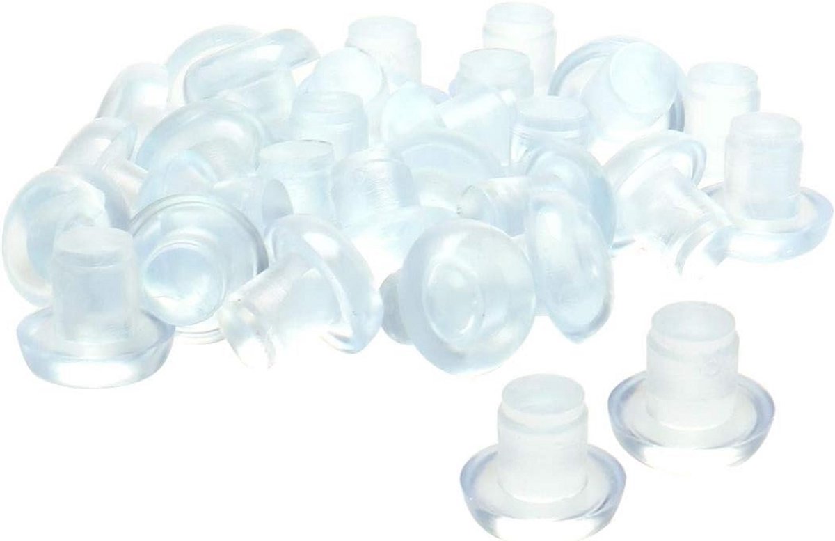 30x Transparante Aanslagbuffers voor Stoelen, Tafels en Buitenmeubilair - Stootdoppen PVC