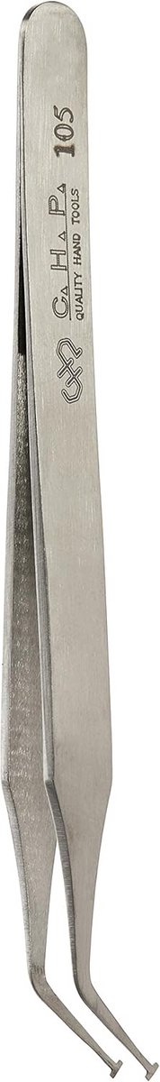 Roestvrijstalen Antistatische Pincet voor SMD Componenten en SOT Pakketten - Gebogen