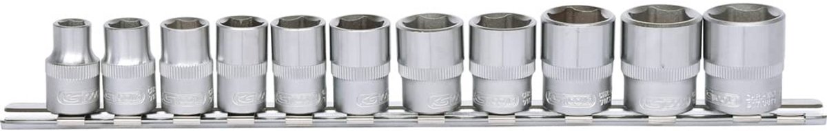 Dopsleutelset 3/8 inch met 11 Zeskant Steek Koppen (8-19mm)