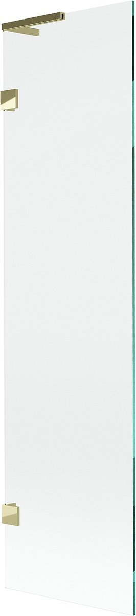 Mexen Lunar L badwandscherm 1-delig 50 x 150 , transparant, goud - 897L-050-000-50-00