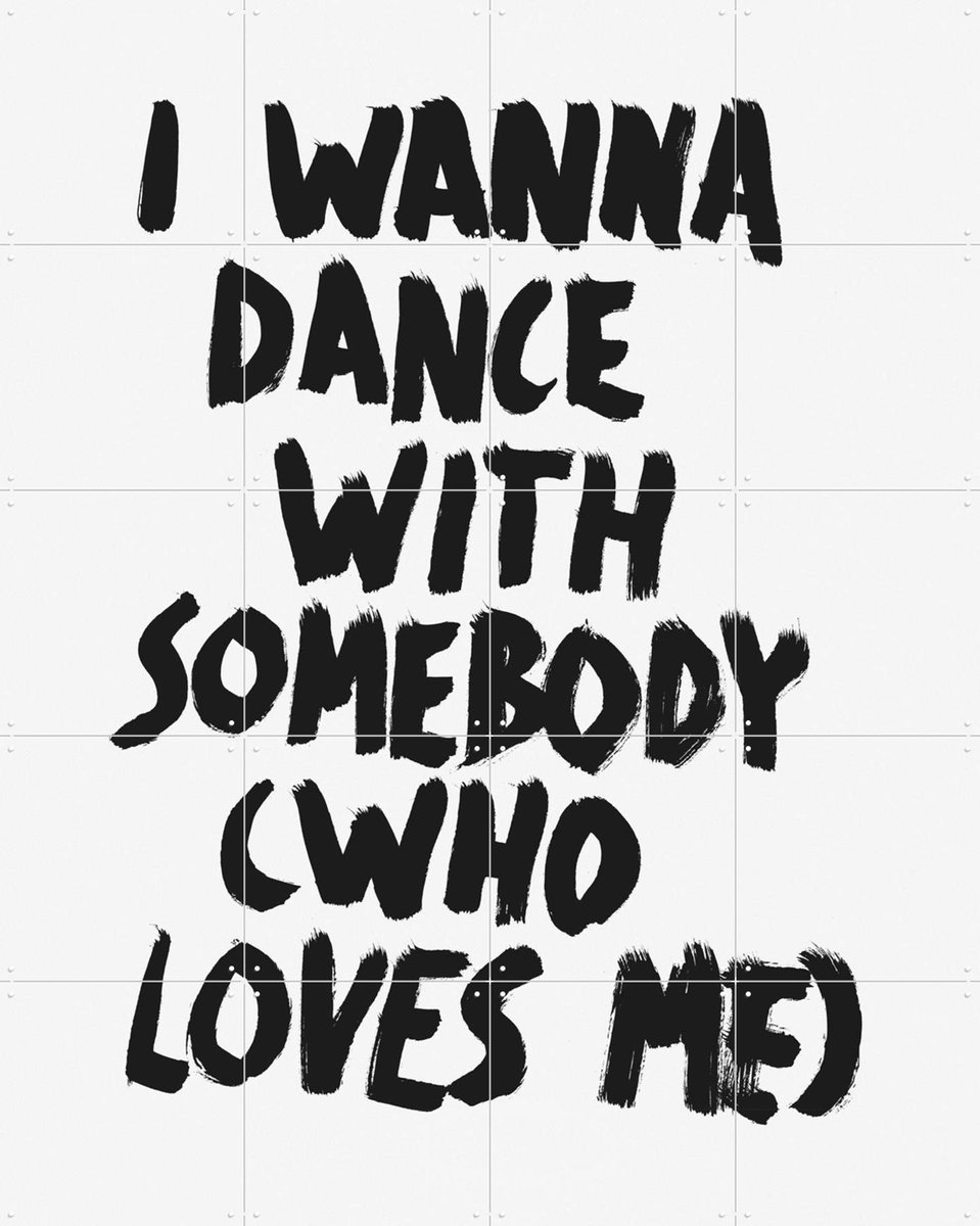 IXXI I wanna dance with Somebody, Marcus Kraft - 80 x 100 cm - Gratis ophangtool - Grote wanddecoratie en posters - Pop art, Grafisch Ontwerp