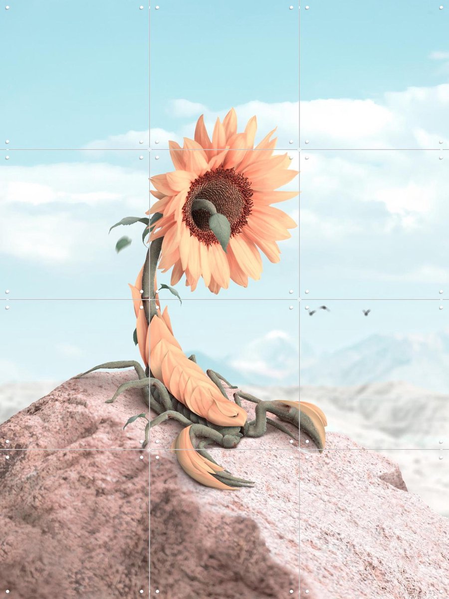 IXXI Stinging Beauty, Julien Tabet - 60 x 80 cm - Gratis ophangtool - Grote wanddecoratie en posters - Digitale Kunst, Fotografie, Surrealisme