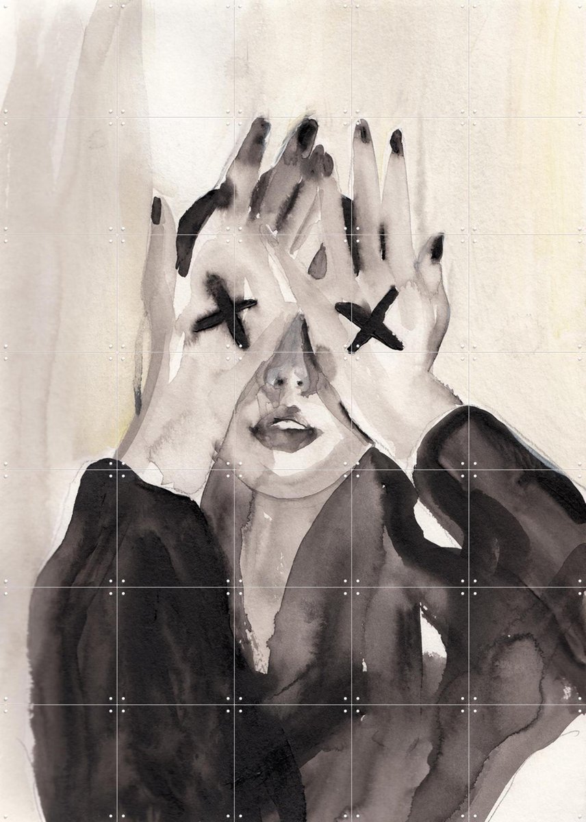 IXXI Make me wanna XX, Victoria Verbaan - 100 x 140 cm - Gratis ophangtool - Grote wanddecoratie en posters - Aquarel, Illustraties, Mancave, Gang
