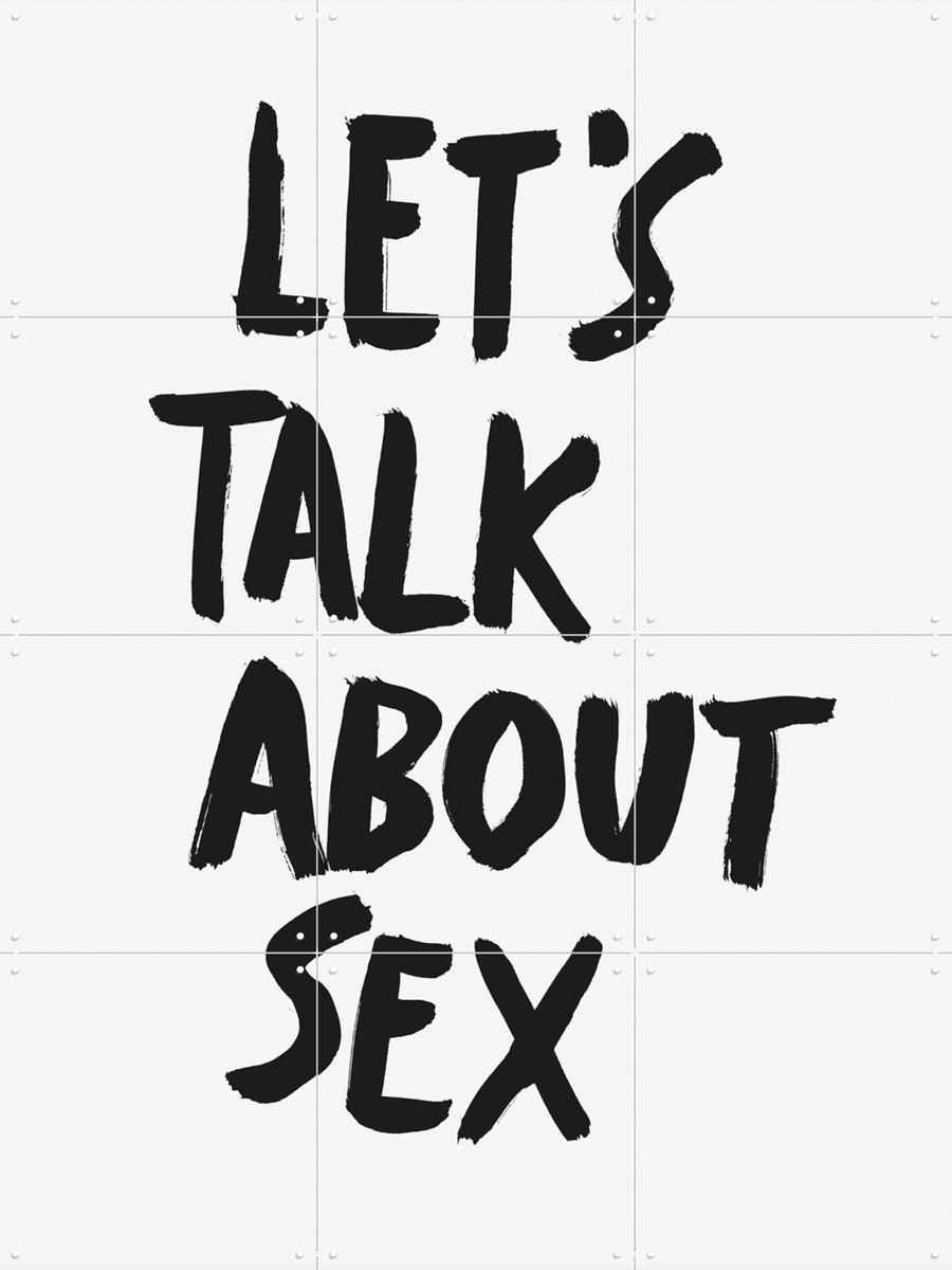 IXXI Let's talk about Sex, Marcus Kraft - 60 x 80 cm - Gratis ophangtool - Grote wanddecoratie en posters - Typografie, Illustraties, Minimalisme