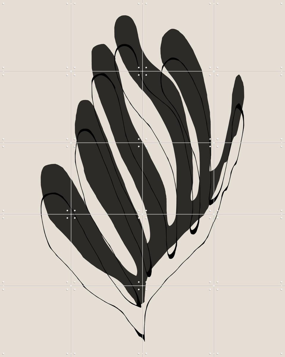 IXXI Modern Flower, The Miuus Studio & Various - 80 x 100 cm - Gratis ophangtool - Grote wanddecoratie en posters - Minimalisme, Abstract, Grafisch
