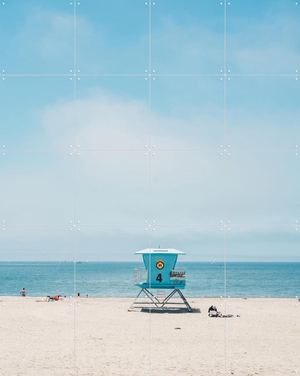 IXXI California Guard Tower, Pati Photography - 80 x 100 cm - Gratis ophangtool - Grote wanddecoratie en posters - Minimalisme, Fotografie, Woonkamer