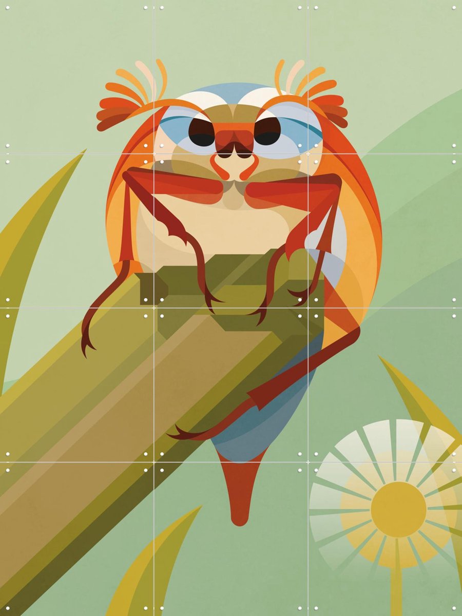IXXI Meikever, Elke Uijtewaal - 60 x 80 cm - Gratis ophangtool - Grote wanddecoratie en posters - Speels, Geometrische Kunst, Digitale Kunst
