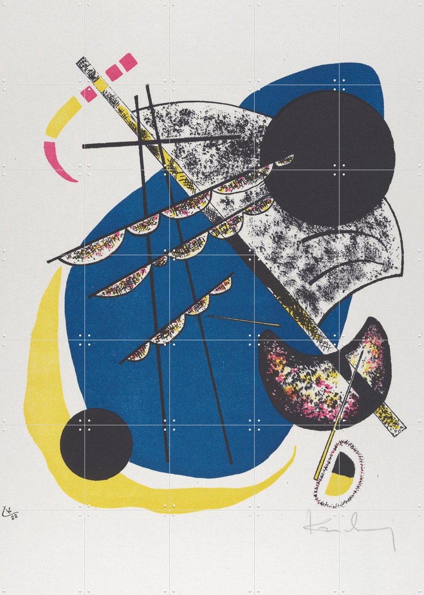 IXXI Kleine Welten II, Kandinsky & Bridgeman Images - 100 x 140 cm - Gratis ophangtool - Grote wanddecoratie en posters - Geometrische Kunst