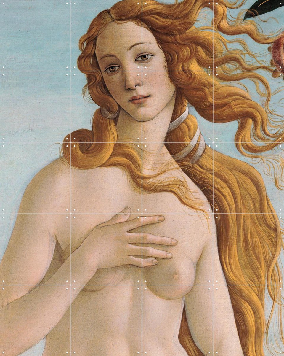IXXI The Birth of Venus (detail), Sandro Botticelli & Bridgeman Images - 80 x 100 cm - Gratis ophangtool - Grote wanddecoratie en posters - Olieverf