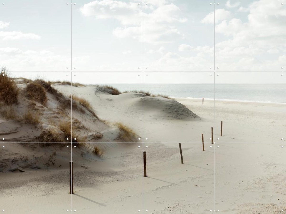 IXXI Minimalistic Beachviews, Claire Droppert - 80 x 60 cm - Gratis ophangtool - Grote wanddecoratie en posters - Minimalisme, Naturalisme