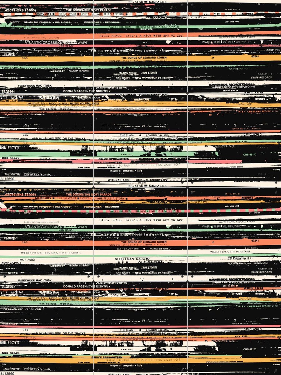 IXXI Records, Florent Bodart - 60 x 80 cm - Gratis ophangtool - Grote wanddecoratie en posters - Typografie, Grafisch Ontwerp, Gemengde Technieken