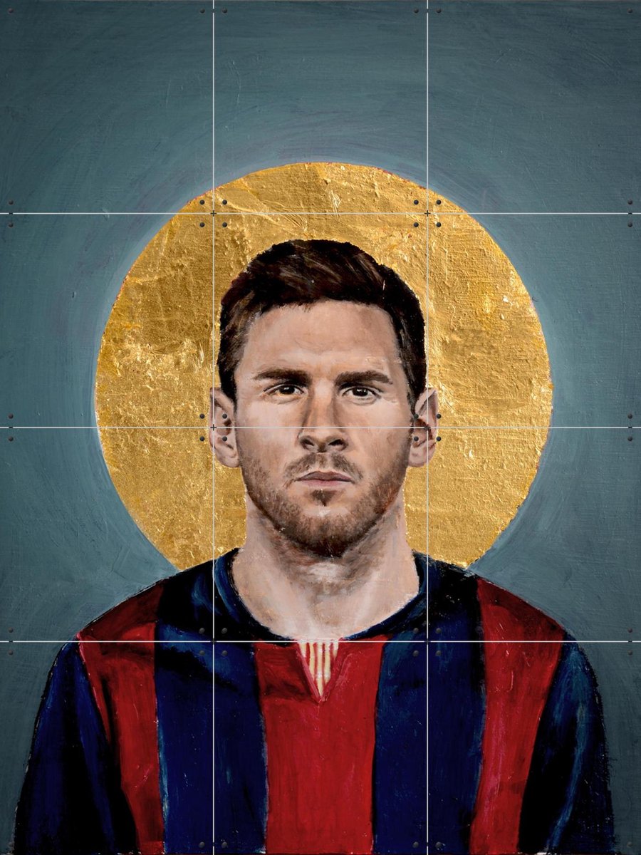 IXXI Lionel Messi FCB, David Diehl - 60 x 80 cm - Gratis ophangtool - Grote wanddecoratie en posters - Olieverf, Grafisch Ontwerp, Illustraties