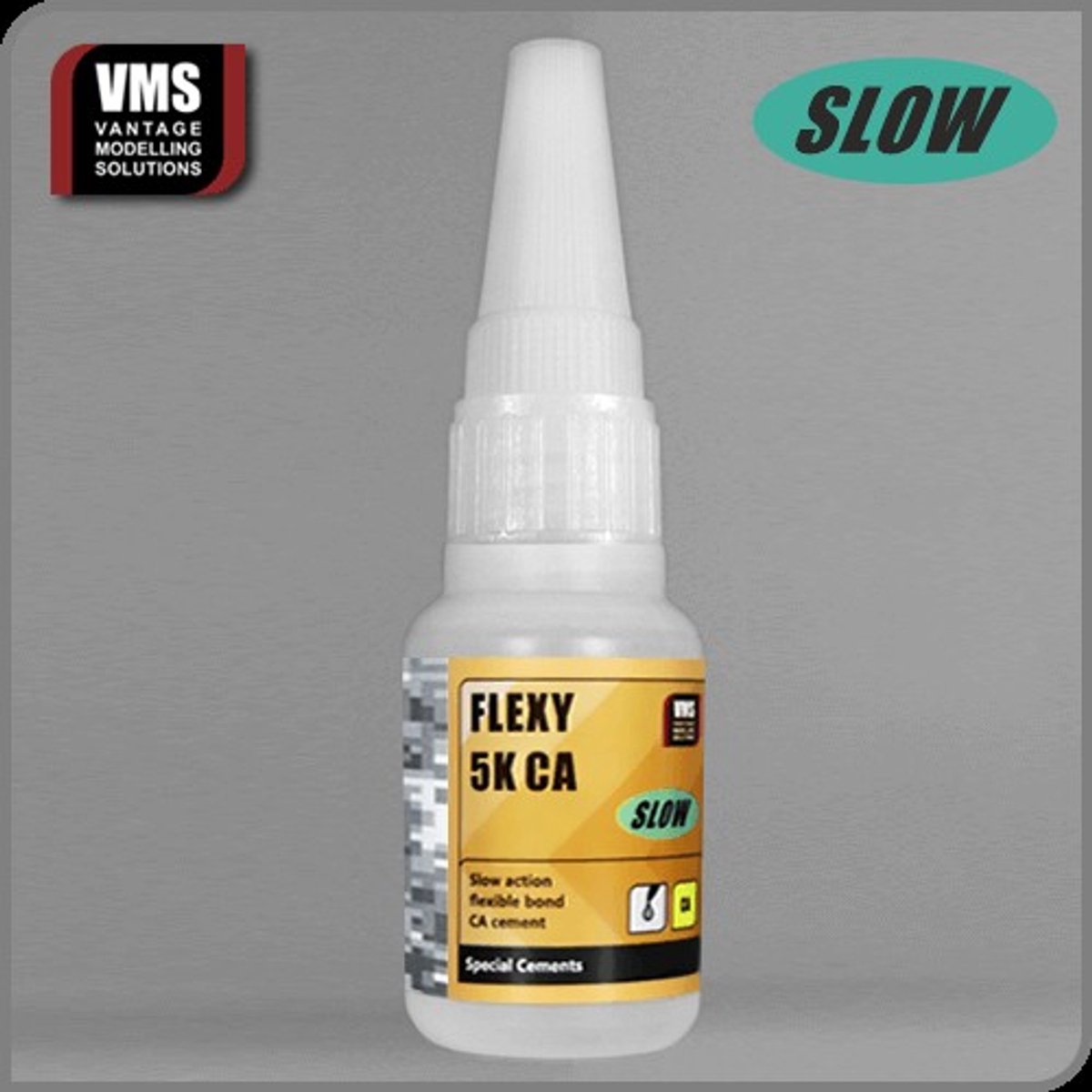 VMS Flexy 5K CA PE Slow – Langzaam uithardende Lijm voor Photo-Ets Onderdelen