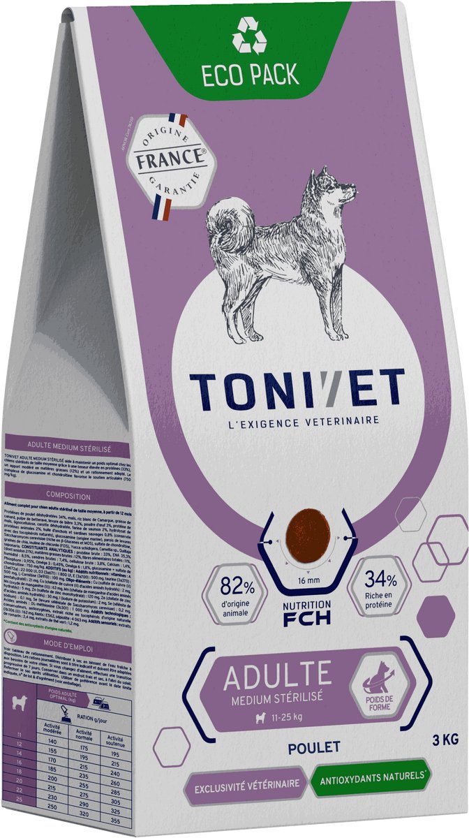 Tonivet Adult Medium Sterilised Hondenvoer 3kg
