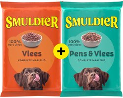 Smuldier Vlees 400g + Pens&Vlees 400g | 2x12 st. | compleet | diepvries hondenvoer | vers vlees