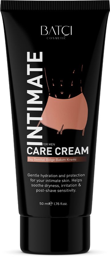 Tube noir BATCI Intimate Care Cream avec une image d'une femme en culotte rose.