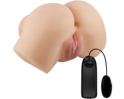 CRAZY BULL Hailey Vibrating Realistic Masturbator Vagina And Anus