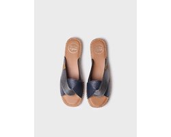 Dames espadrille zonder achterkant van leer | JESS-BG