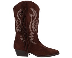 La Strada Western Bootie Bruin Textiel - Damesschoenen - Maat - 39