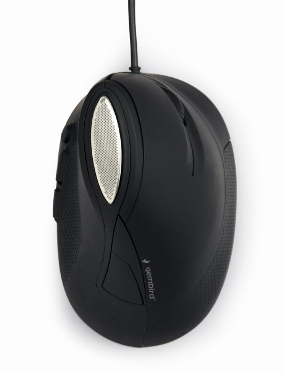 Gembird 6-knops ergonomische optische muis, spacegrey - mouse - bedraad