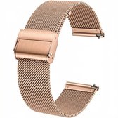 Roségouden Milanese horlogeband van metaal mesh met verstelbare sluiting.