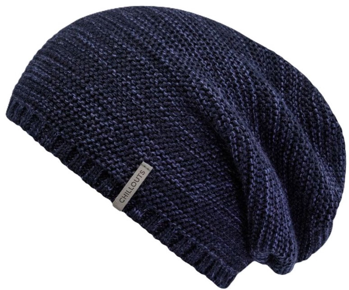 Chillouts beanie muts Keith navy gemeleerd