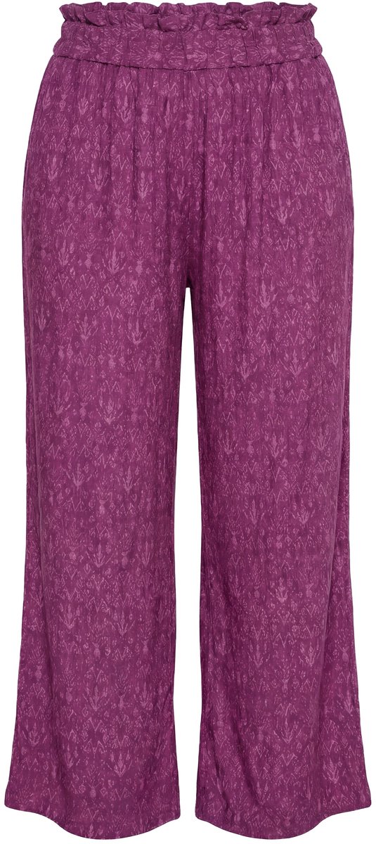Studio Untold - Dames - Broek wijde pijpen hoge taille paisley - Bes - Maat 50+