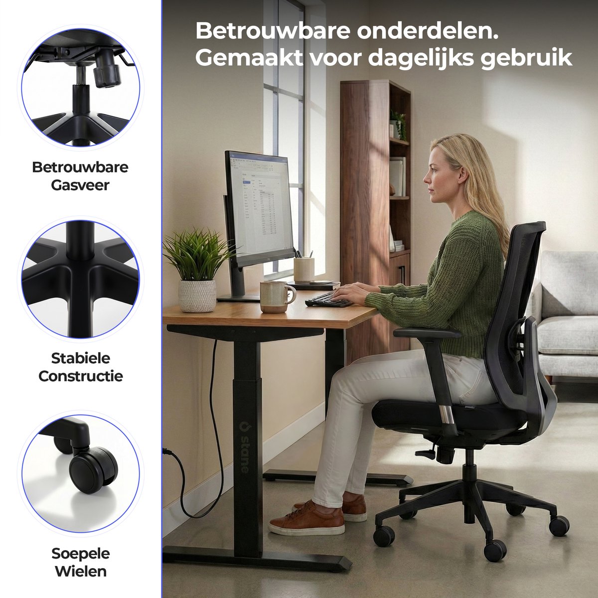 Stane Pro Ergonomische Bureaustoel - Mesh, 130 kg, 5 jaar thumbnail 3