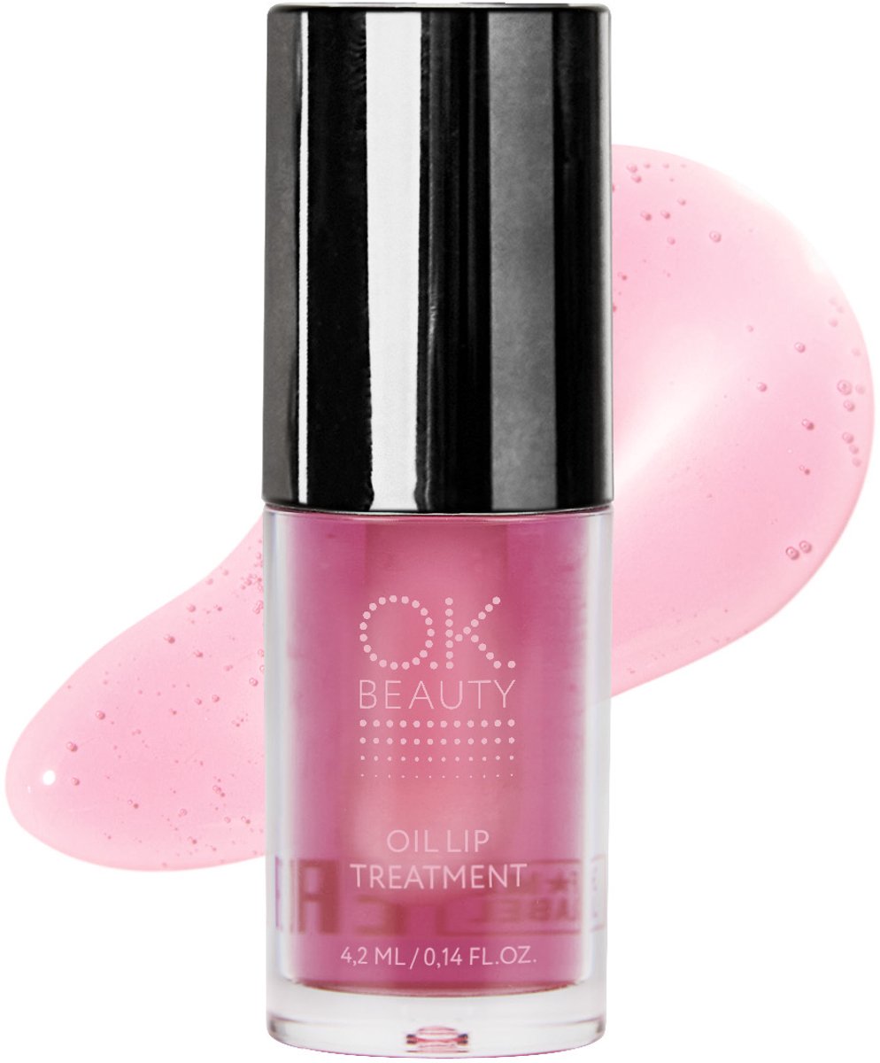 Lipolie Kiss - Hydraterende Lip Oil - Lichtroze Transparante Gloss - Bevat Hyaluronzuur - Vitamine E - Kokosolie - Lip oil treatment - OK Beauty.