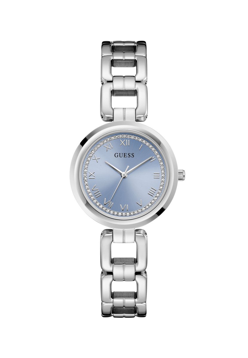 Guess Millie Quartz Analoog Horloge Zilver Kleur Kast: 100% Gerecycled Staal | Armband: 100% Gerecycled Staal 32 mm U1387L6M, U1387L7M, U1387L8M