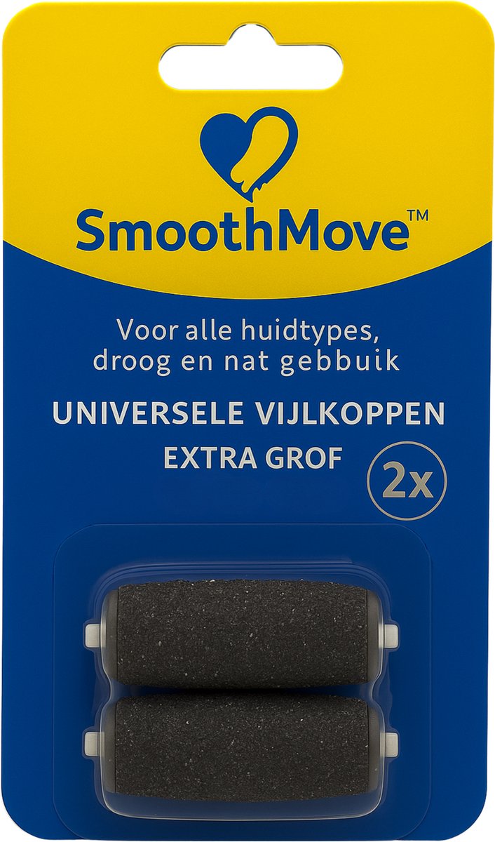 SmoothMove Extra grof (2 Stuks) Universele Navullingen Elektrische Voetvijl – Rollers compatibel met Scholl Velvet Smooth