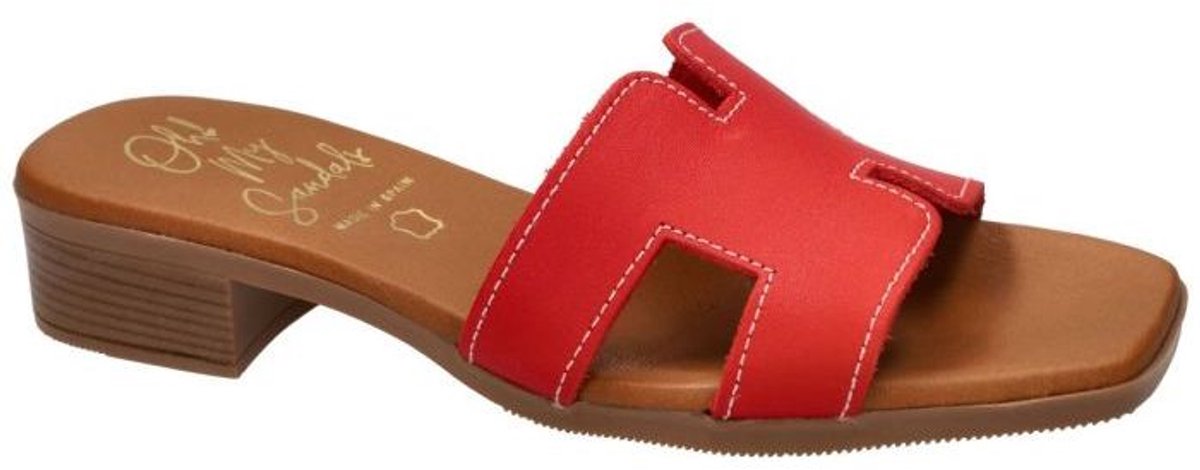 Oh! My Sandals -Dames - rood - slippers & muiltjes - maat 37