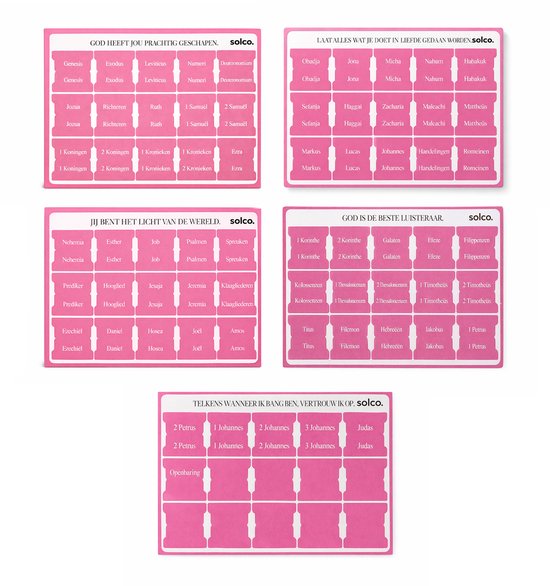 Autocollant d'onglet Bijbel Néerlandais Rose