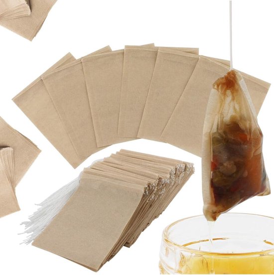 Lege theezakjes voor losse thee (Maat L) | Teeli papieren theefilters