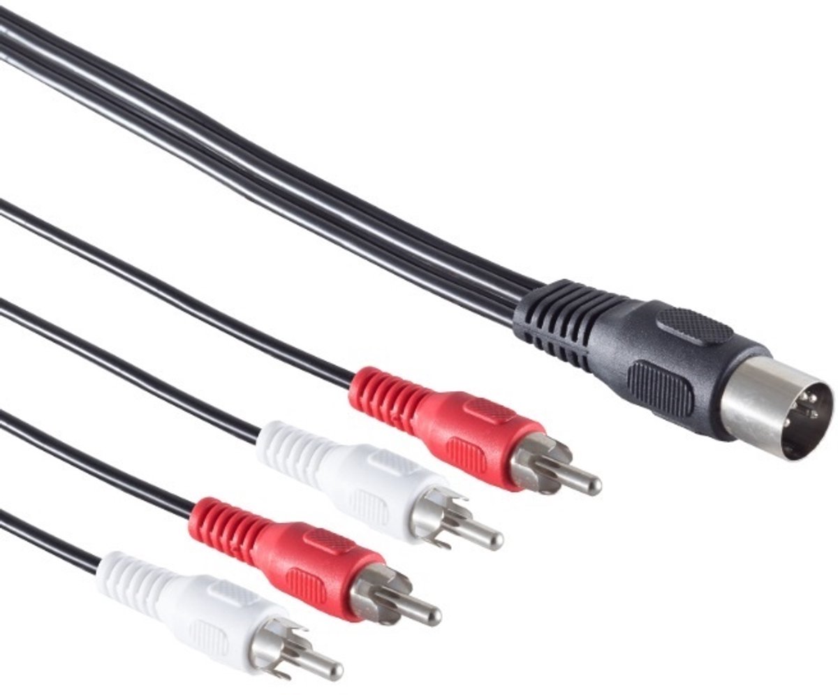 Din naar tulp kabel | M ↔ M | Nedis | 1 meter (Stereo, 5-pin Din naar tulp kabel | M ↔ M | Nedis | 1 meter (Stereo, 5-pin